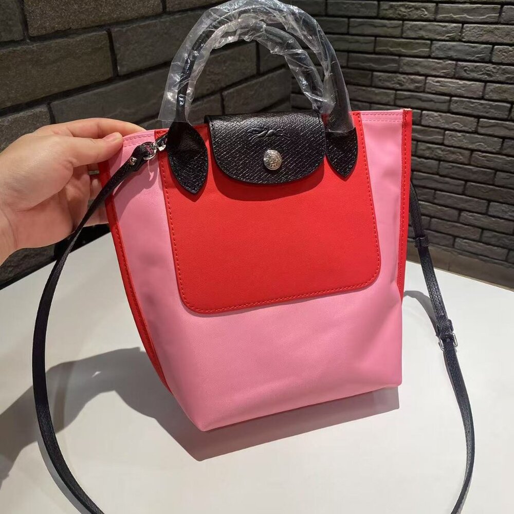Longchamp Pink and Red Tote Bag